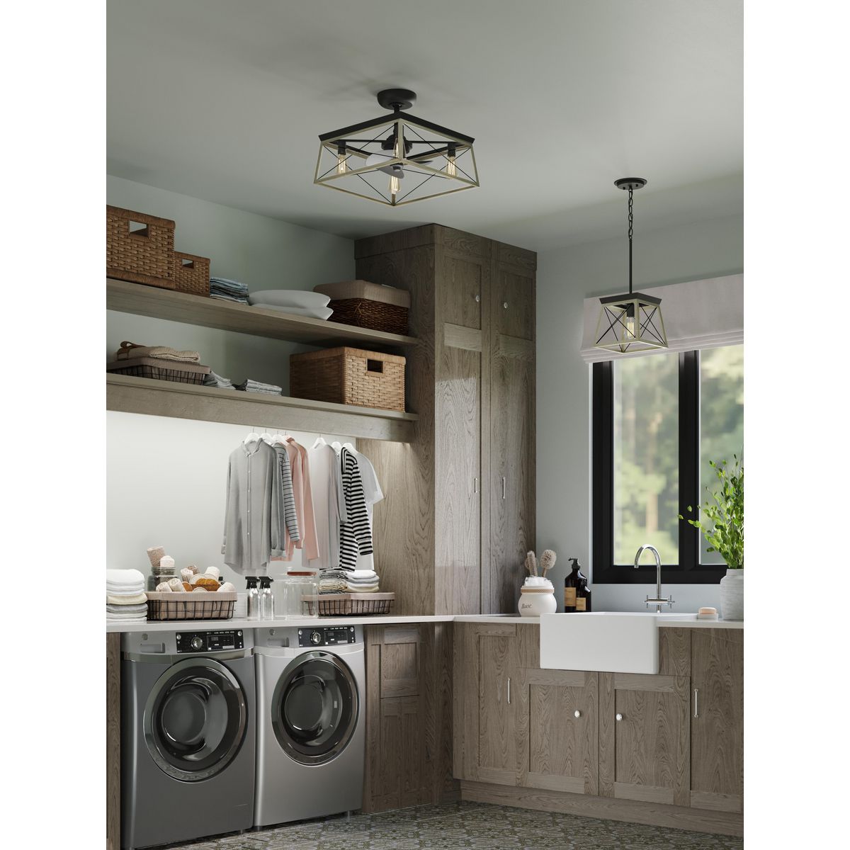 Briarwood Collection One Light Mini Pendant Light - Elegant Small Ceiling Fixture for Kitchen Island, Dining Room, Bedroom & Entryway Lighting