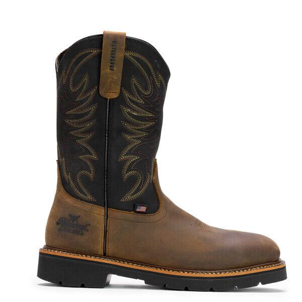 Waterproof Square Toe Wellington Boots with Safety Toe - Size 11 - Perfect for Construction, Farming & Outdoor Work