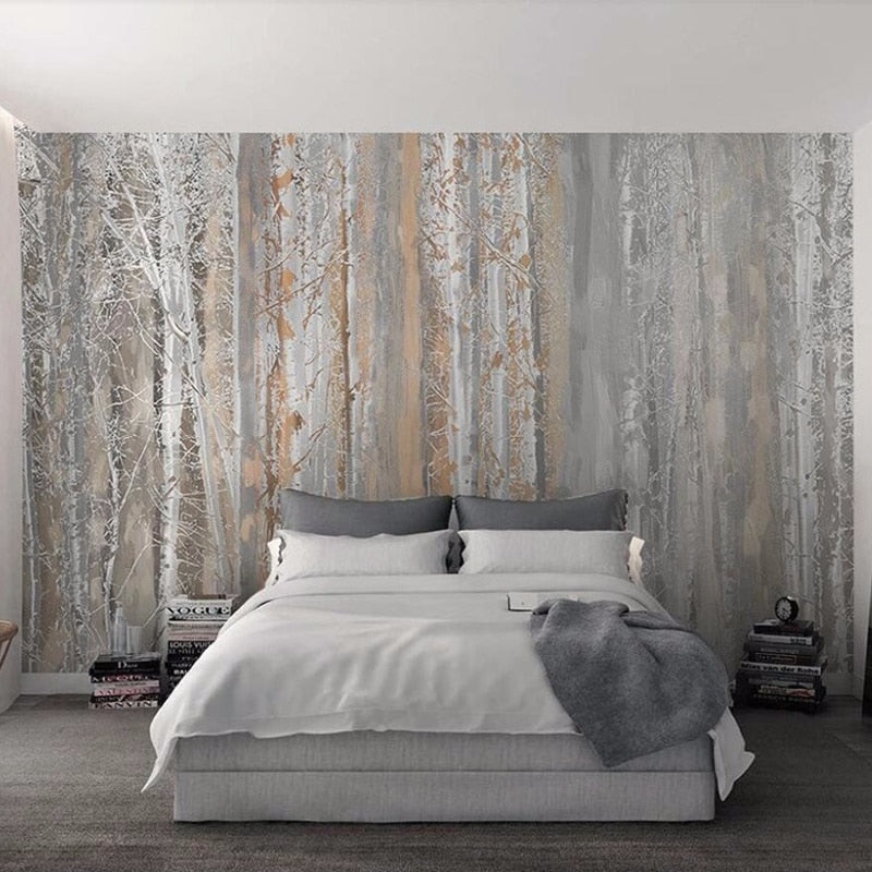 Wood Texture Forest Wallpaper - Peel and Stick Wall Mural for Home Decor | Perfect for Living Room, Bedroom & Nursery Renovation
