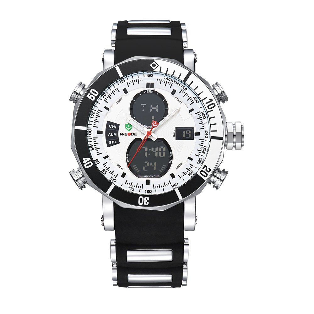 Premium Weicam Men's & Boys' Luxury Waterproof LED Analog Quartz Watch - Stylish Silicone Strap Business & Casual Wristwatch for Office, Dating & Outdoor Activities