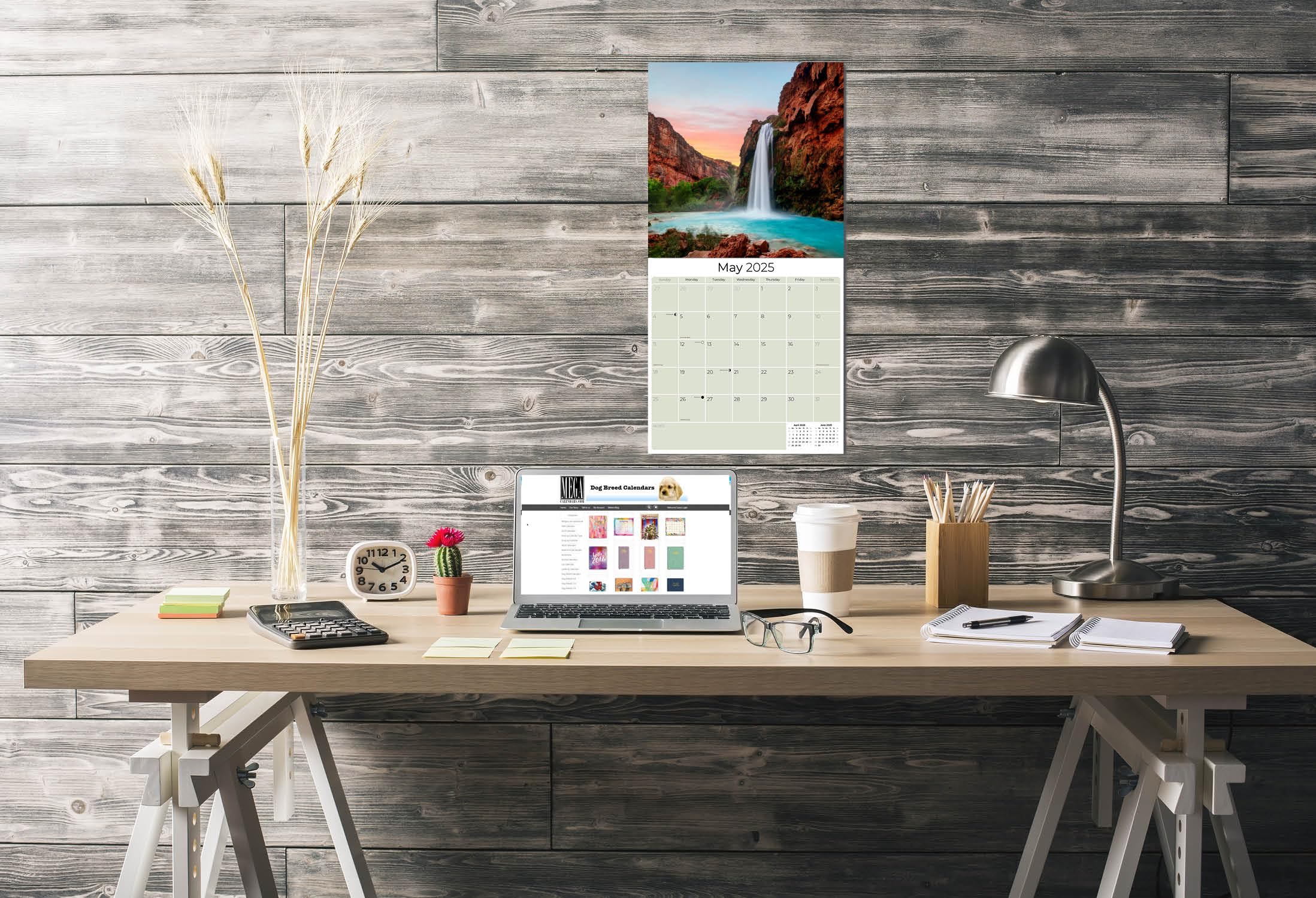 2024-2025 Waterfalls Wall Calendar - 12
