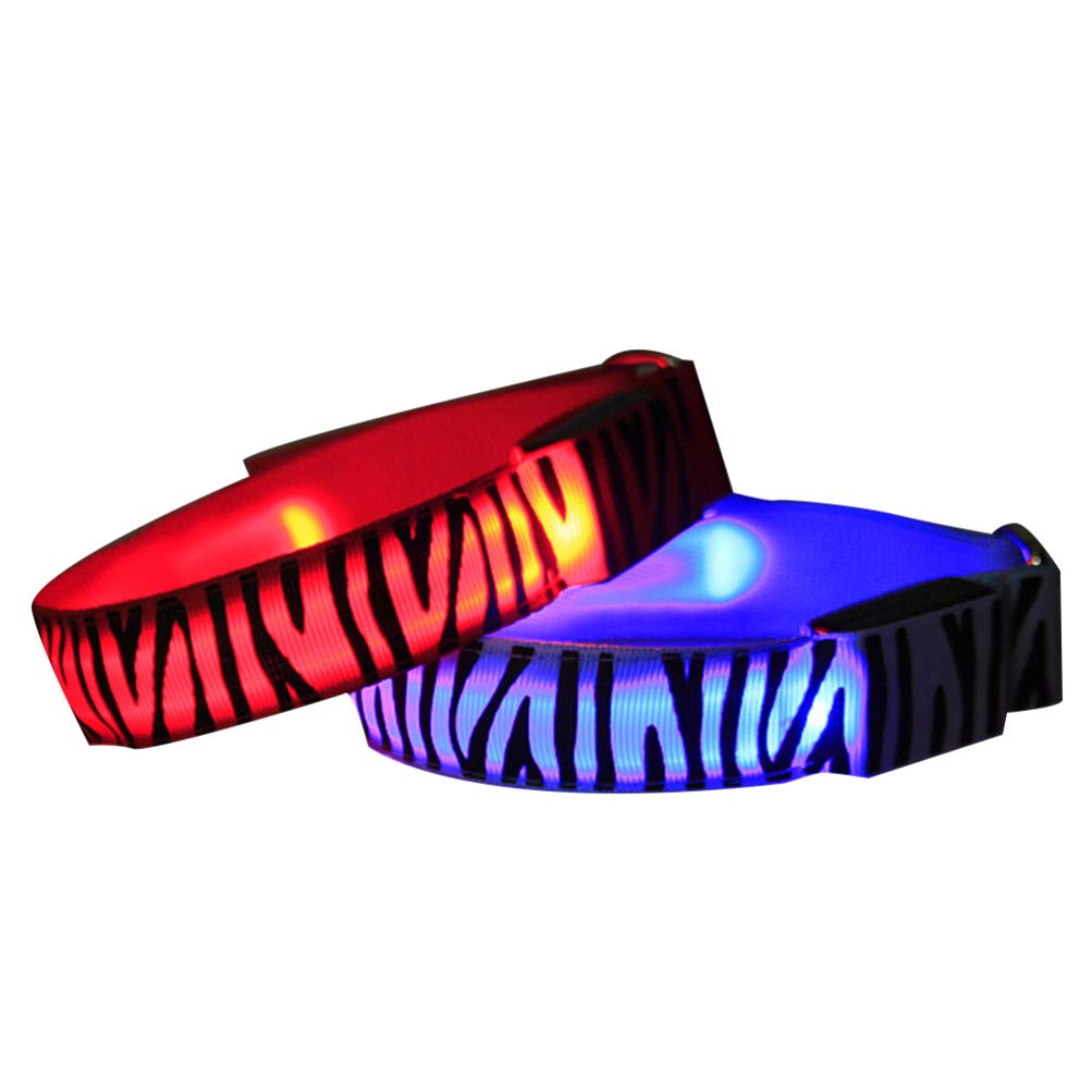 LIOOBO 2 Pack LED Armbands - Flashing Light Up Wristbands for Running, Jogging, Cycling & Hiking - Glow in The Dark Safety Bracelets for Night Runners, Pet Walkers & Outdoor Enthusiasts - Perfect for Nighttime Sports, Concerts & Festivals