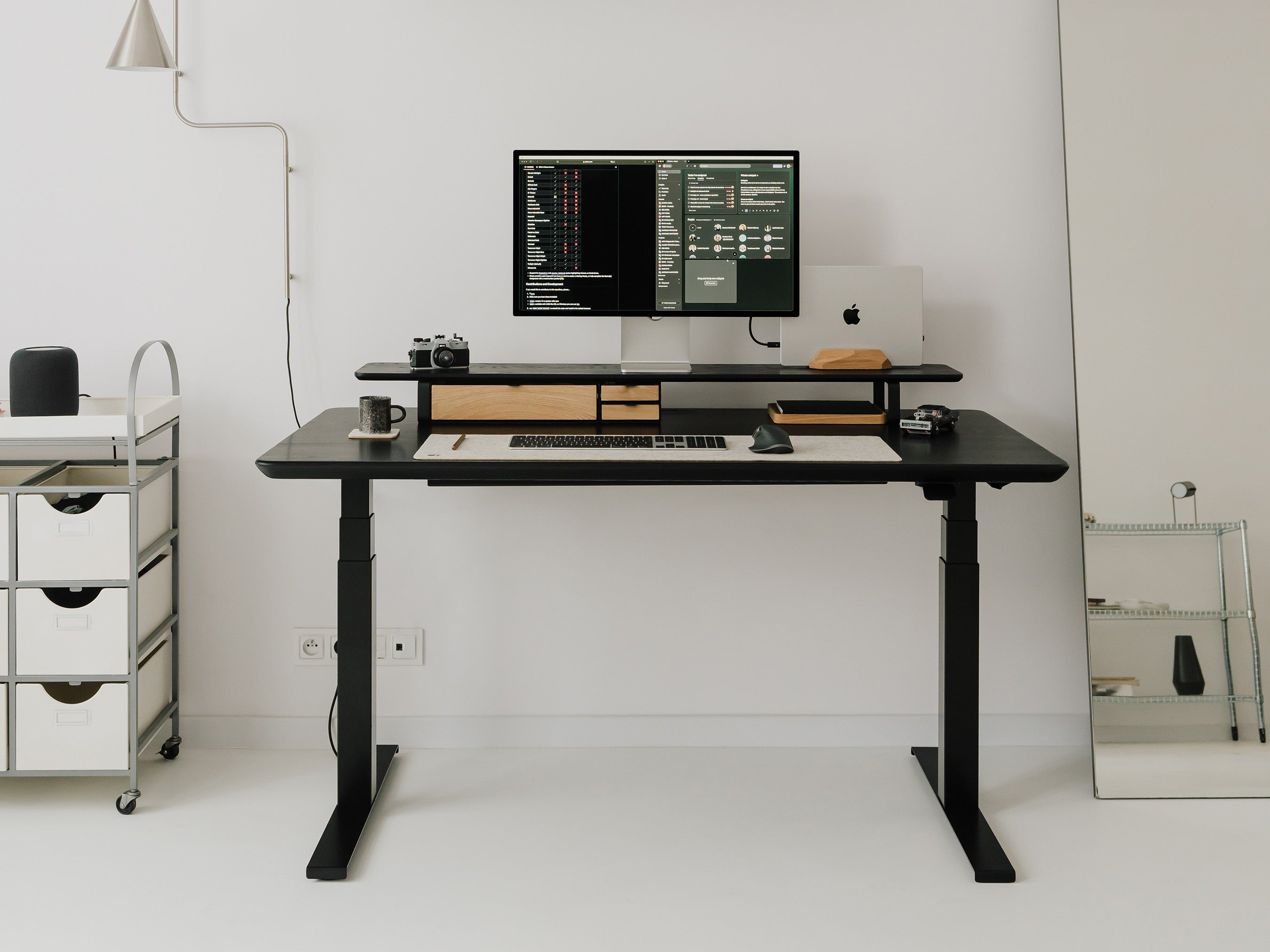 Ergonomic Adjustable Standing Desk Pro - Electric Height Adjustable Workstation for Home & Office, Perfect for Remote Work, Gaming & Study