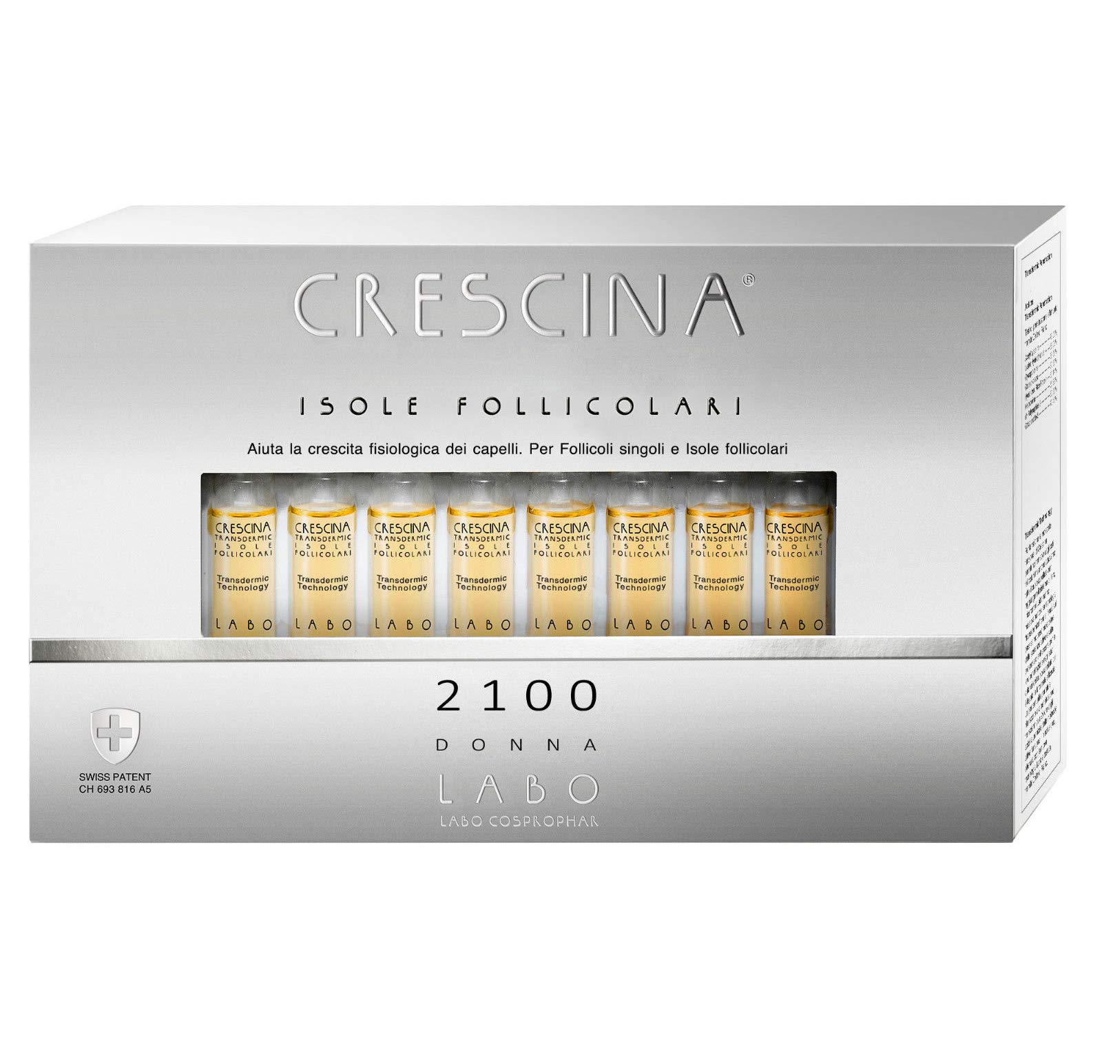 LABO GROWTH Hair Growth Treatment for Women - 40 Vials with FOLLICULAR ISLANDS 2100 Formula | Thickening & Strengthening Hair Serum for Thinning Hair & Hair Loss | Perfect for Daily Scalp Care & Hair Regrowth Routine