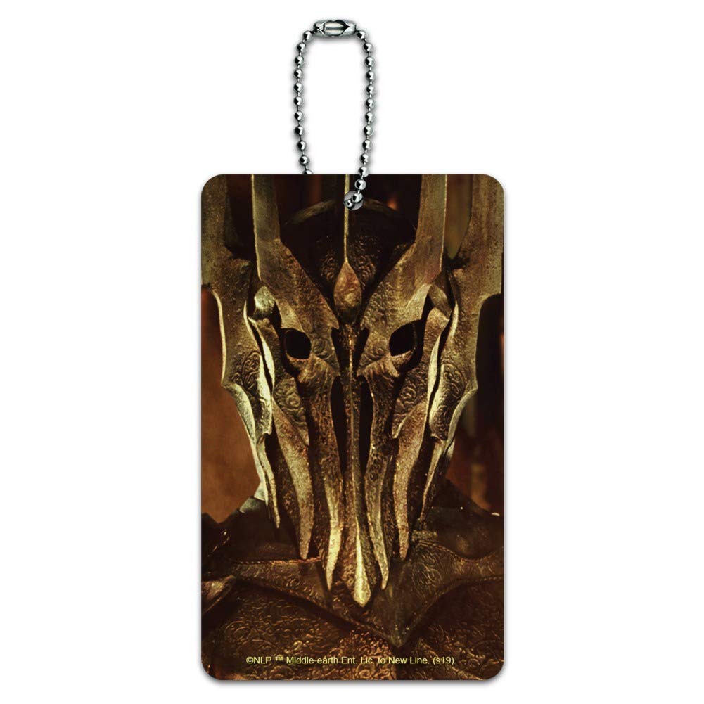 The Lord of The Rings Sauron Character Luggage Tag - Durable Suitcase ID Card for Carry-On Bags - Perfect for Travel, Cosplay, and LOTR Fans