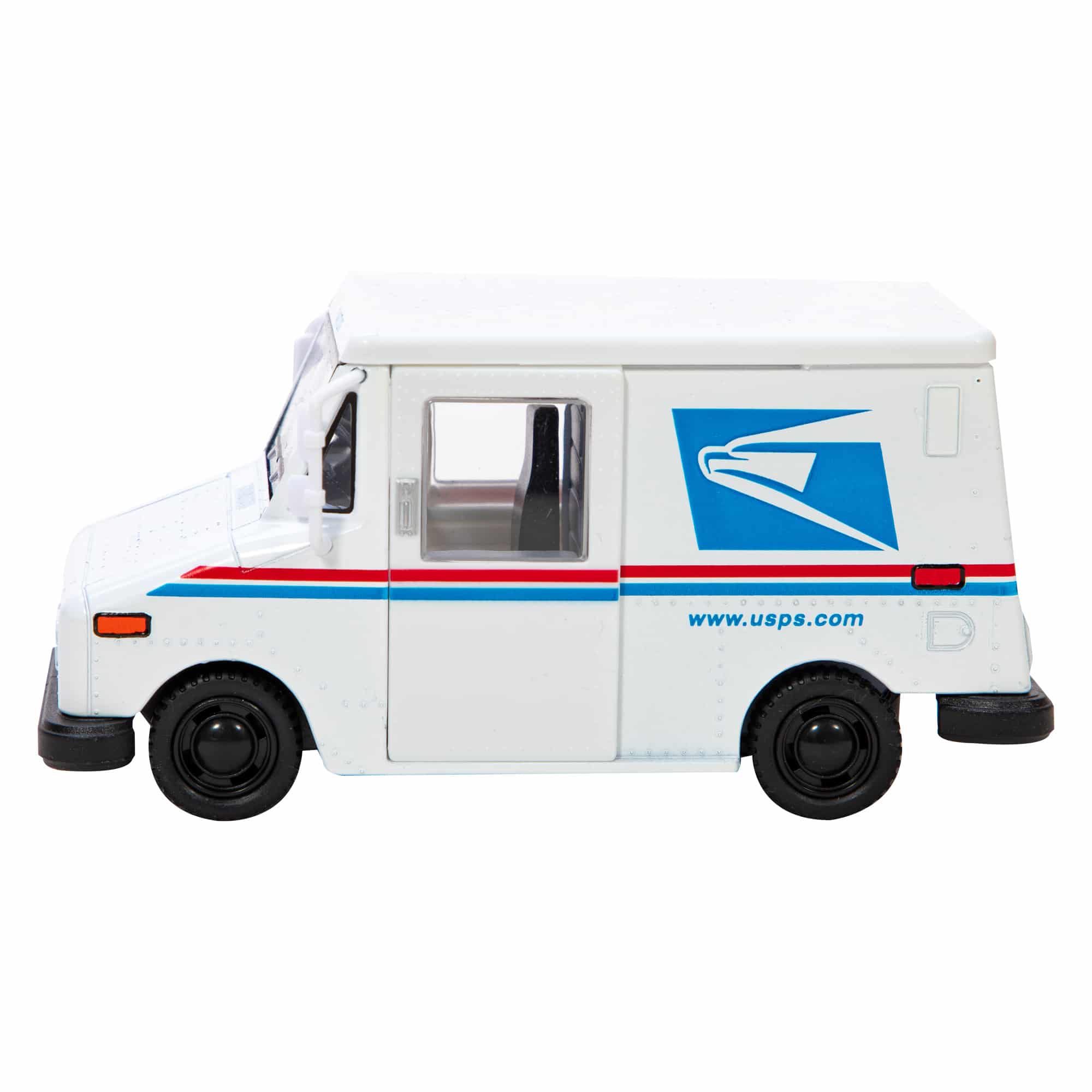 Diecast Mail Truck Pullback Toy - 1:24 Scale Metal Model Car with Pull Back Action - Perfect for Kids' Play, Collectors & Educational Scenes