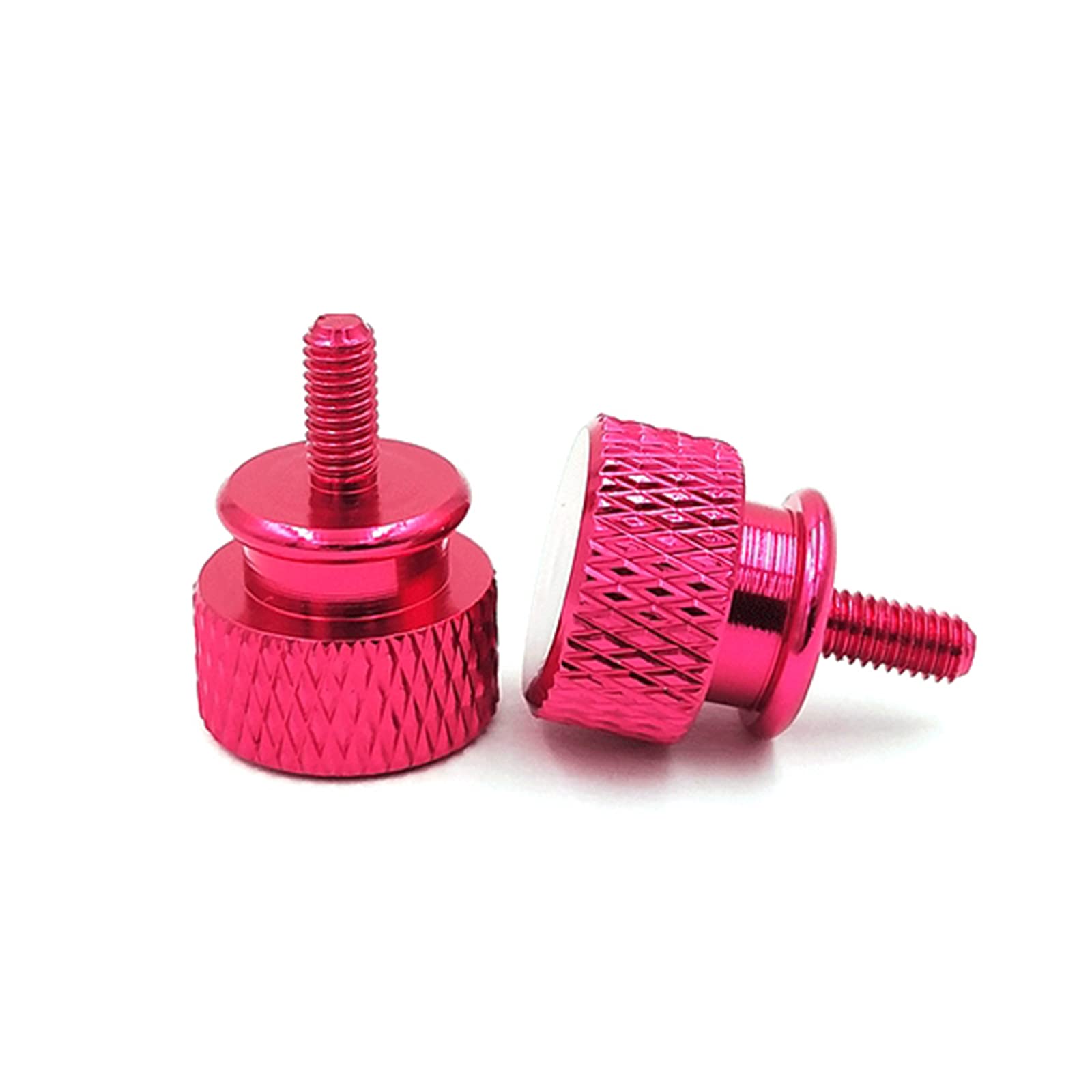 5pcs M5 Color Aluminum Alloy Thumb Screws for Computer Case - Rose Red, M5x15 - Perfect for PC Building & Hardware Upgrades