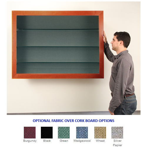 24x72 Inch Wide Wood Framed Shadow Box Display Case with Glass Shelves - 8 Inch Deep - Perfect for Collectibles, Memorabilia, and Sports Awards Display