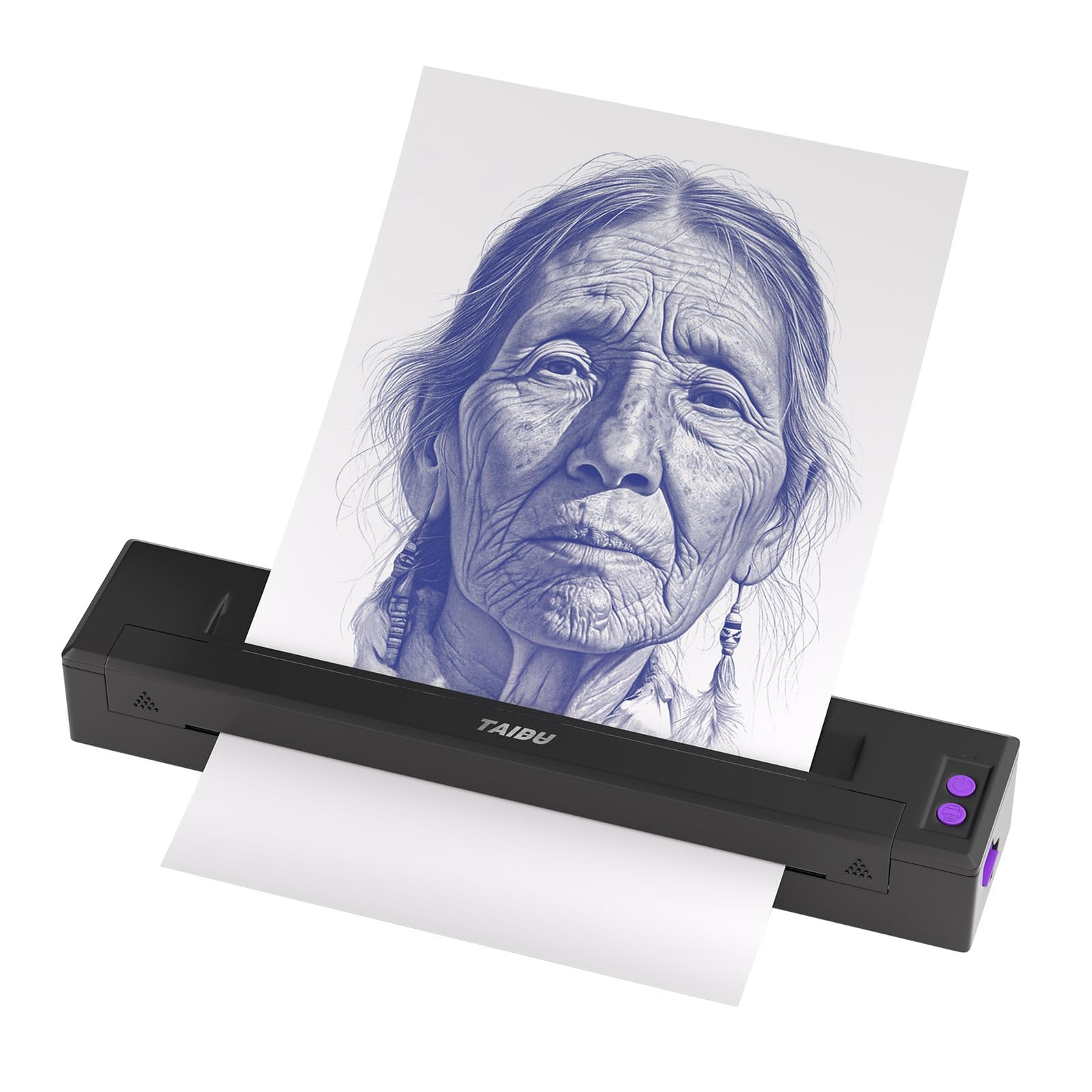P19 Upgate Wireless Tattoo Thermal Printer Kit with 20 Sheets Tattoo Transfer Paper - Compatible with iPhone & Android Phones for Professional Tattoo Artists & Beginners - Perfect for Tattoo Studio, Home Practice & Temporary Tattoo Designs
