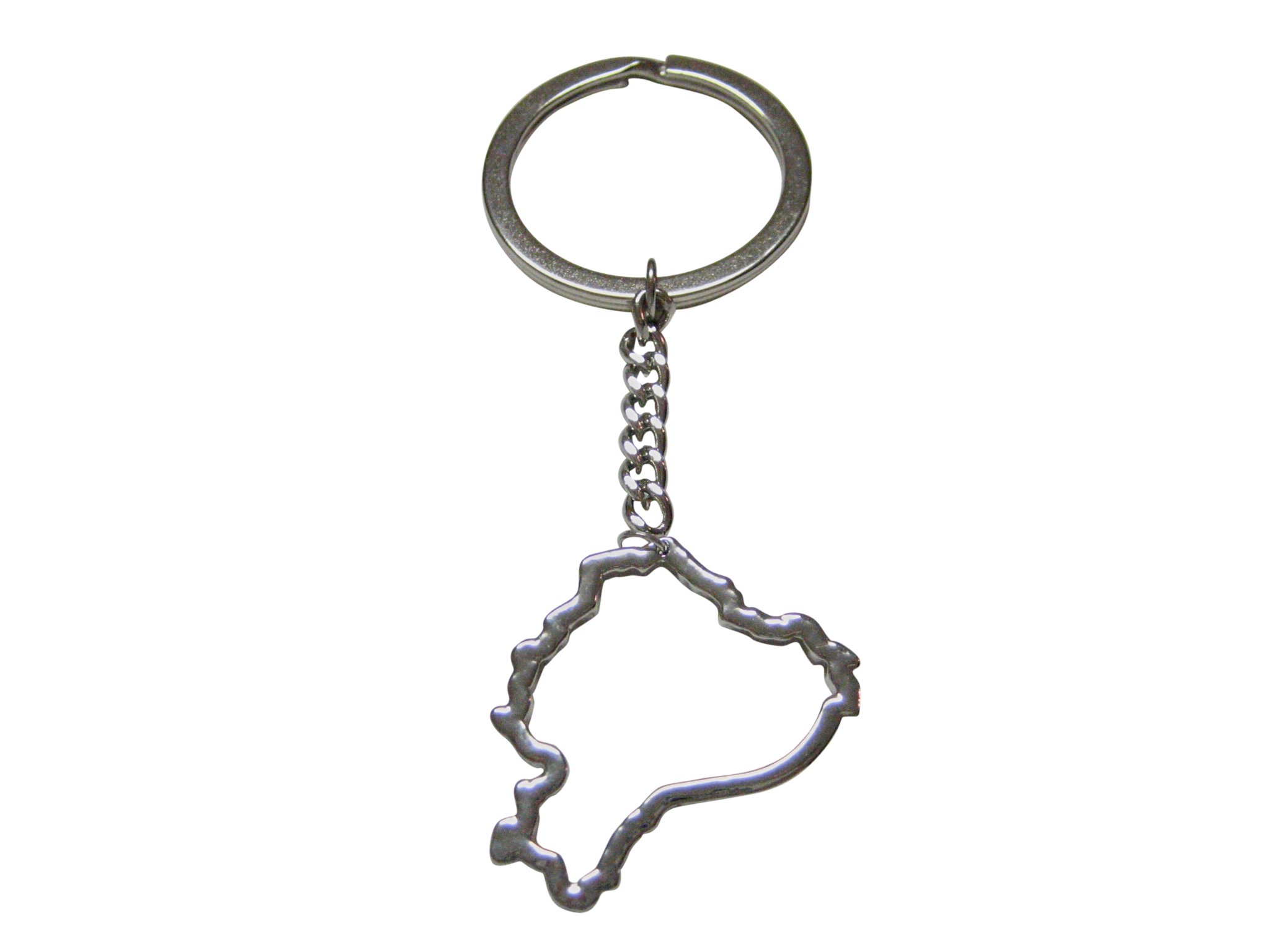 Ecuador Map Outline Keychain - Stylish & Durable Travel Accessory - Perfect for Backpacks, Luggage & Gifts for Travel Lovers
