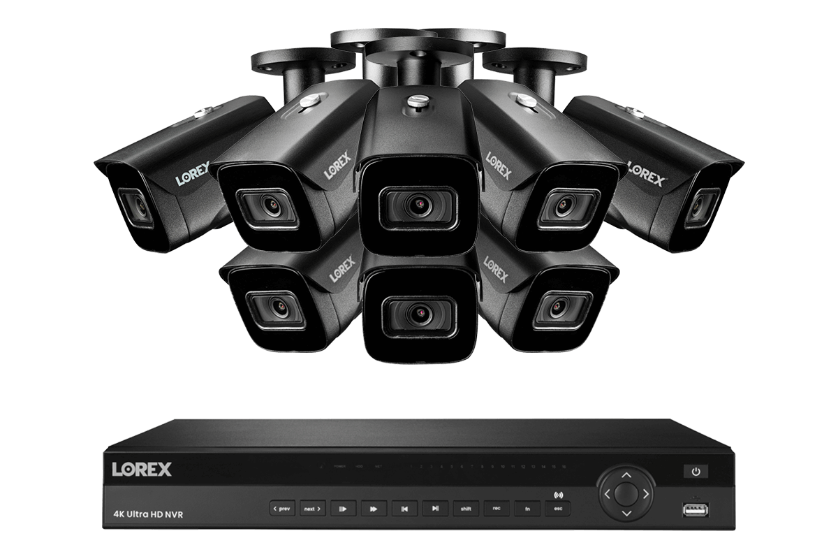 Lorex Nocturnal 3 4K 16 Channel 4TB Wired NVR Security System with Smart IP Cameras, 30FPS Recording & Two-Way Audio - Ideal for Home & Business Surveillance, Night Vision Monitoring