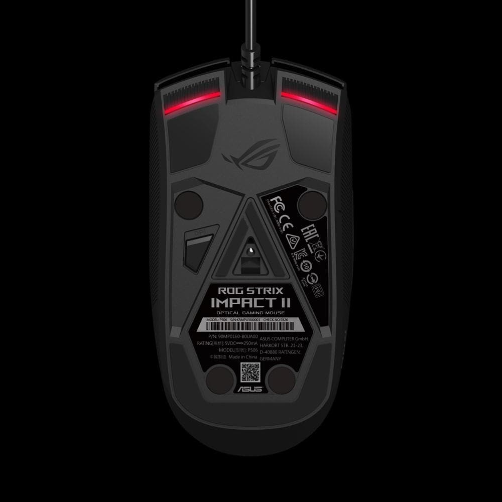 ASUS ROG Strix Impact II Wired Gaming Mouse with Aura Sync RGB Lighting, 6200 DPI, Ergonomic Design - Perfect for FPS, MOBA Games and Esports Tournaments (2-Year Warranty)