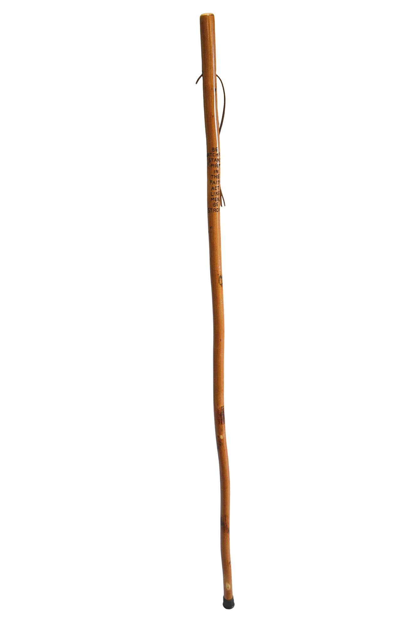 Handcrafted Hardwood Walking Stick with Bible Verse Carving - Christian Hiking Staff for Men - 'Act Like Men' Inspirational Gift - Perfect for Hiking, Church Events & Outdoor Adventures