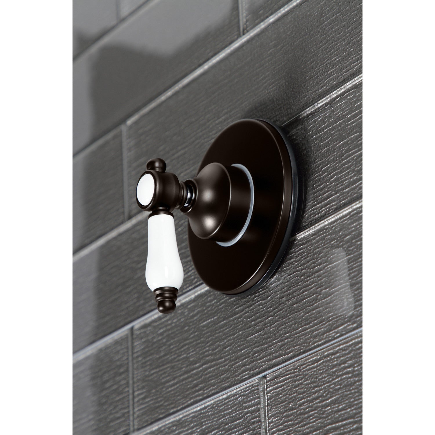 Bel Air KS3035BPL Single Handle 3-Way Diverter Valve with Round Trim Kit in Oil Rubbed Bronze Finish - Perfect for Bathroom & Shower Faucet Installation