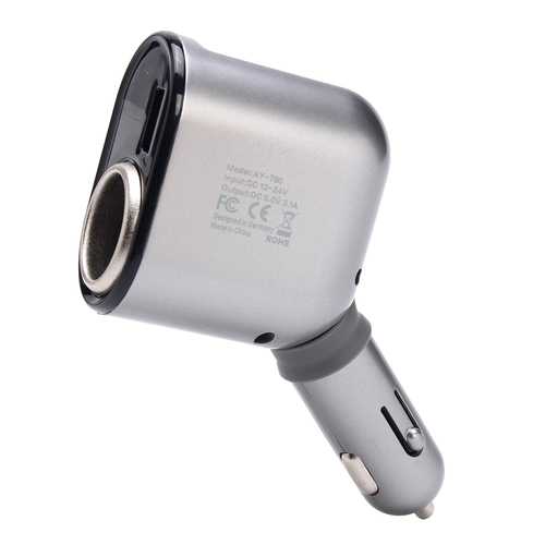 12V/24V Car Cigarette Lighter to USB Adapter - 3 Port Fast Charger for iPhone, Android, GPS - Perfect for Road Trips & Truck Use