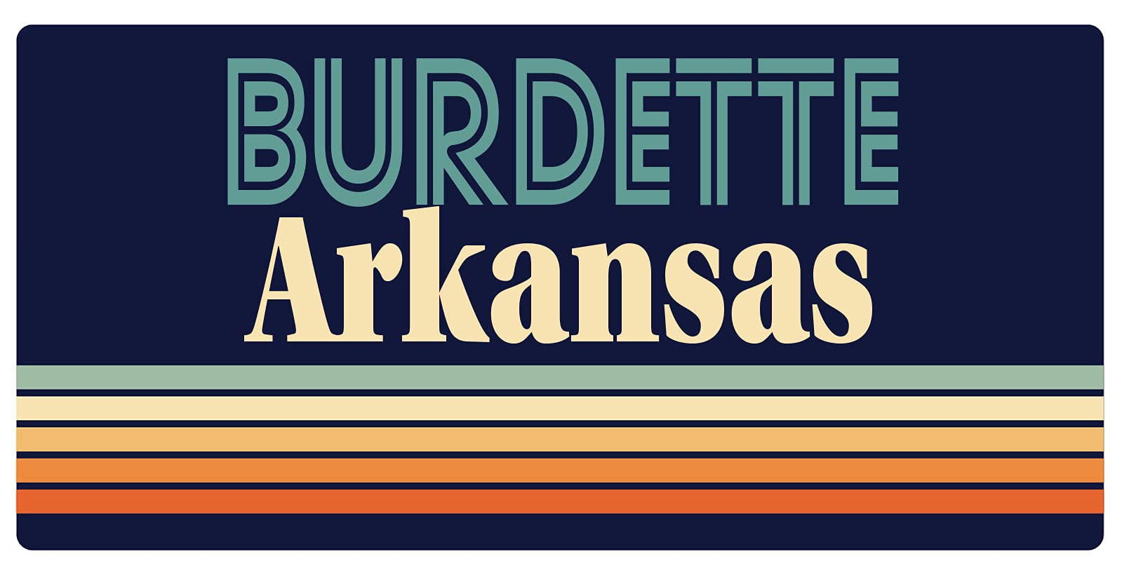 Burdette Arkansas 5 x 2.5-Inch Retro Fridge Magnet - Vintage Souvenir & Collectible - Perfect for Refrigerators, Lockers & Office Decor