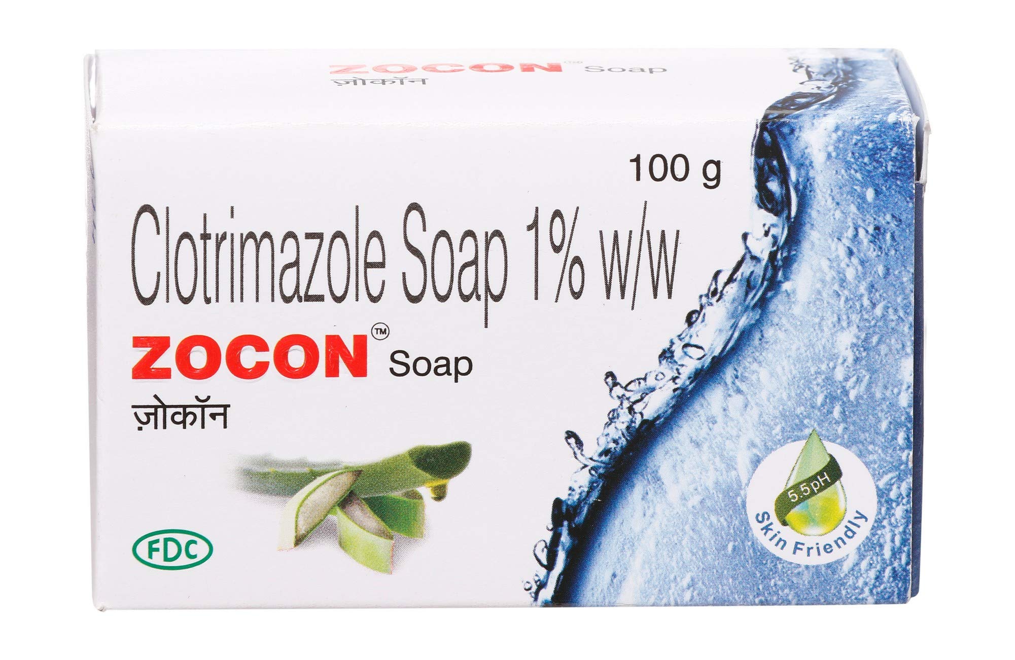 Zocon Antibacterial Soap 100g - Gentle Skin Cleansing Bar for Acne, Body Odor & Germ Protection | Ideal for Daily Shower, Gym Bag & Travel Use