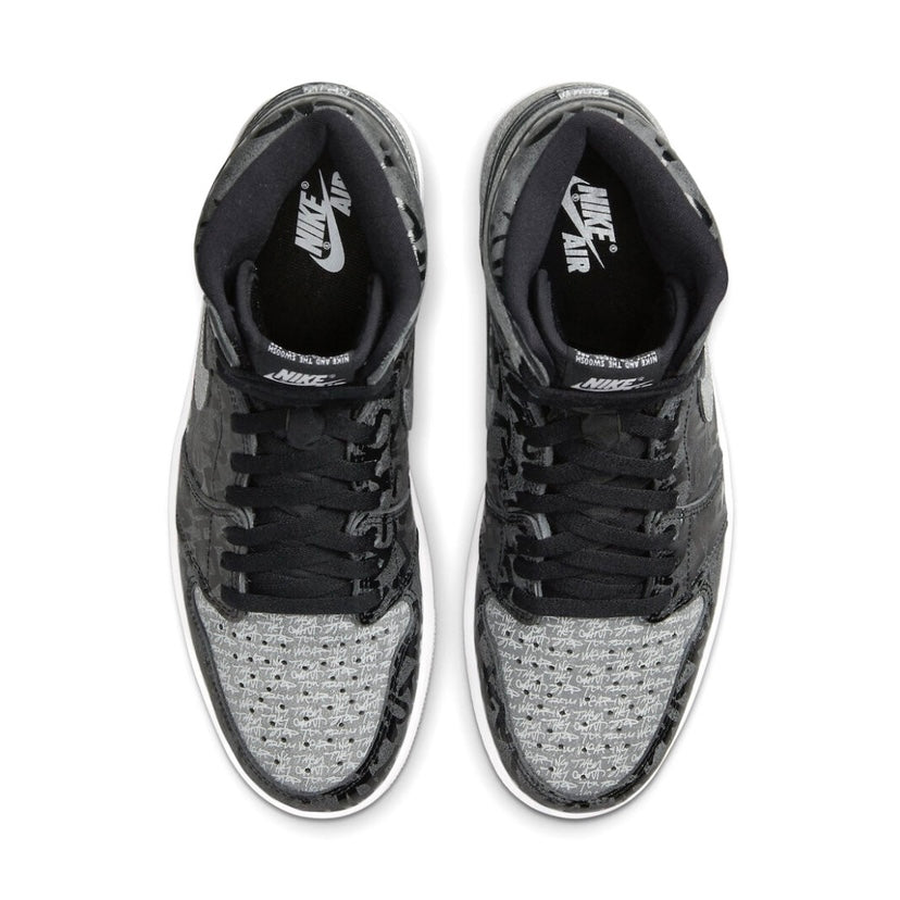 Air Jordan 1 Retro High OG Rebellionaire Sneakers - Black White Particle Grey Basketball Shoes for Men - Streetwear & Casual Wear
