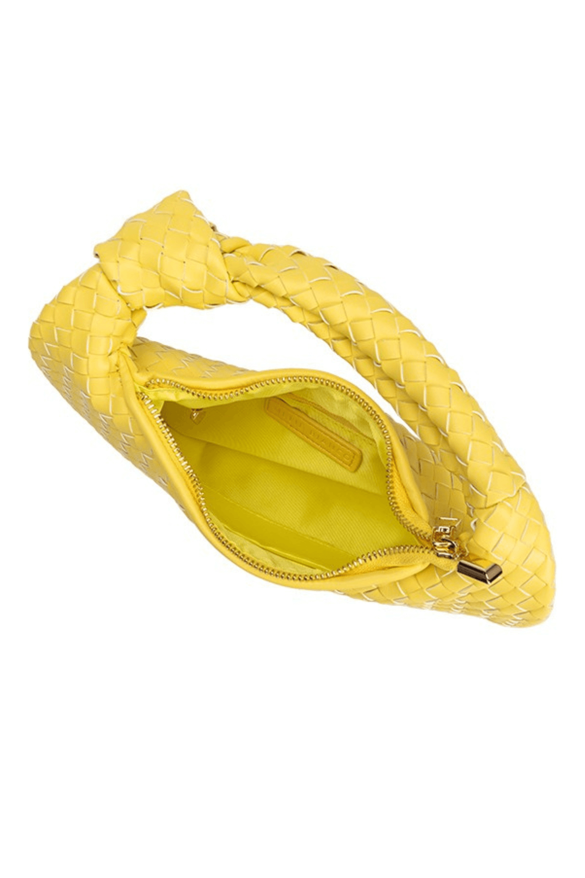 Melie Bianco Knotted Woven Vegan Leather Small Crossbody Bag - Perfect for Everyday Use, Work & Casual Outings