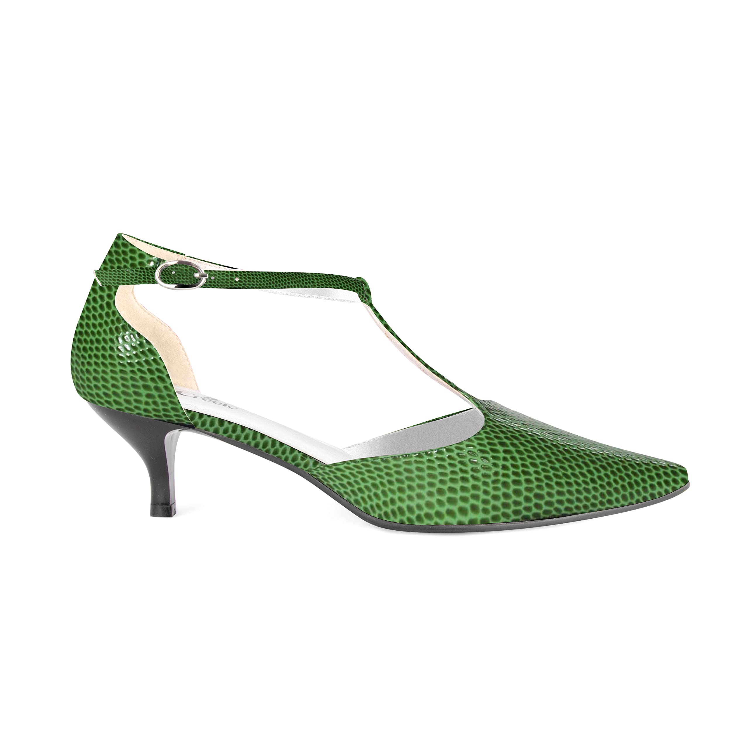 ANN CREEK Women's 'Merida' Sandals - Kitten Heel T-Strap Dress Pumps in Patent PU Leather | Perfect for Weddings, Parties & Office Wear