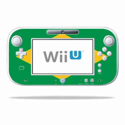 MightySkins Custom Skin Wrap Sticker for Nintendo Wii U Gamepad Controller - Brazilian Flag Design | Protective Decal for Gaming Accessories | Perfect for Personalization and Scratch Protection