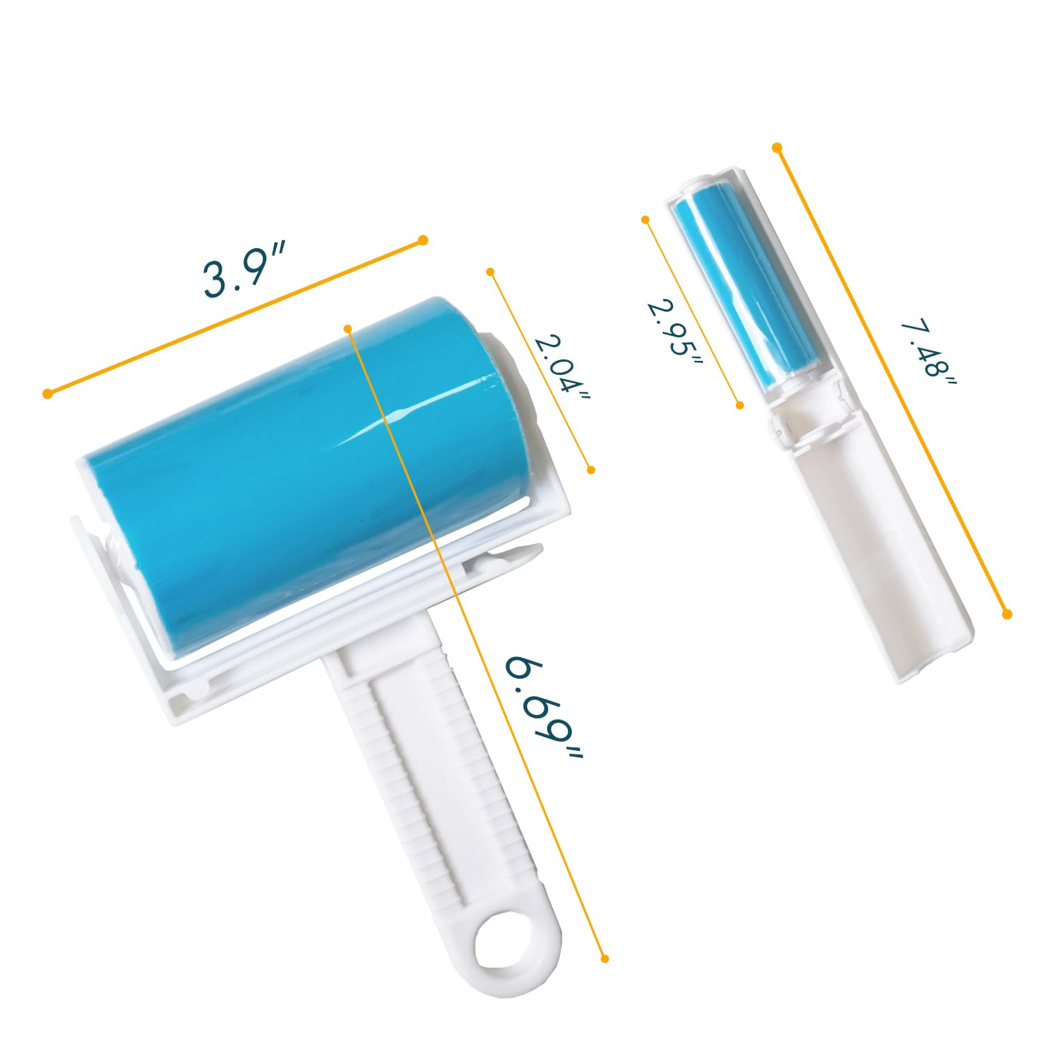 Reusable Sticky Picker Set - Lint Roller & Pet Hair Remover Brush for Clothes, Furniture & Car Cleaning (Blue) - Perfect for Pet Owners, Home & Office Use