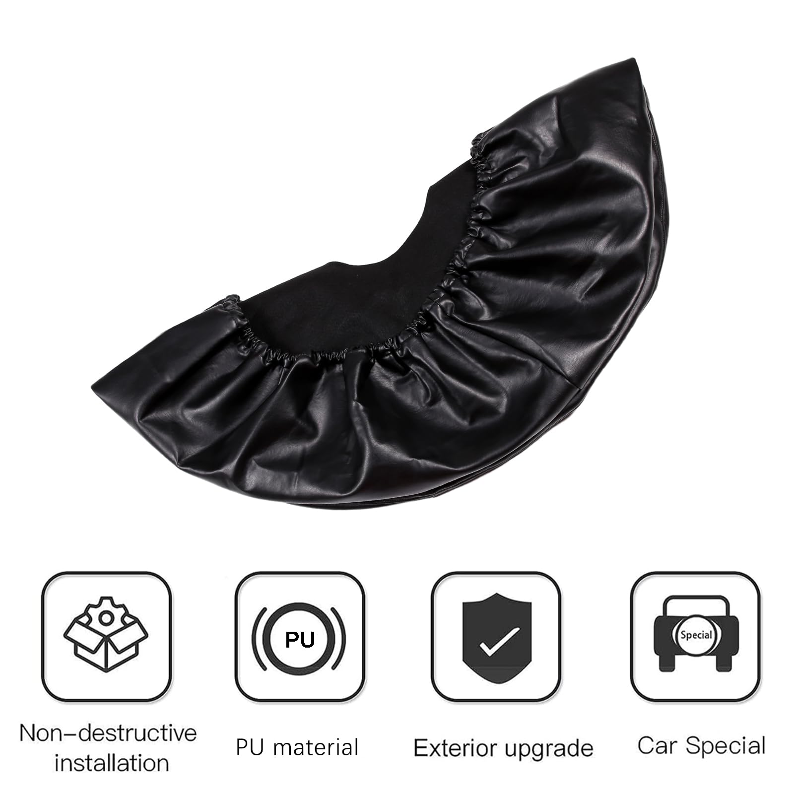 **Premium Leather Spare Tire Cover for 2003-2009 Hummer H2 - Waterproof, Durable & Stylish Wheel Protector with Hole (Fits Trunk Accessories) - Perfect for Off-Road Adventures & Car Shows**
