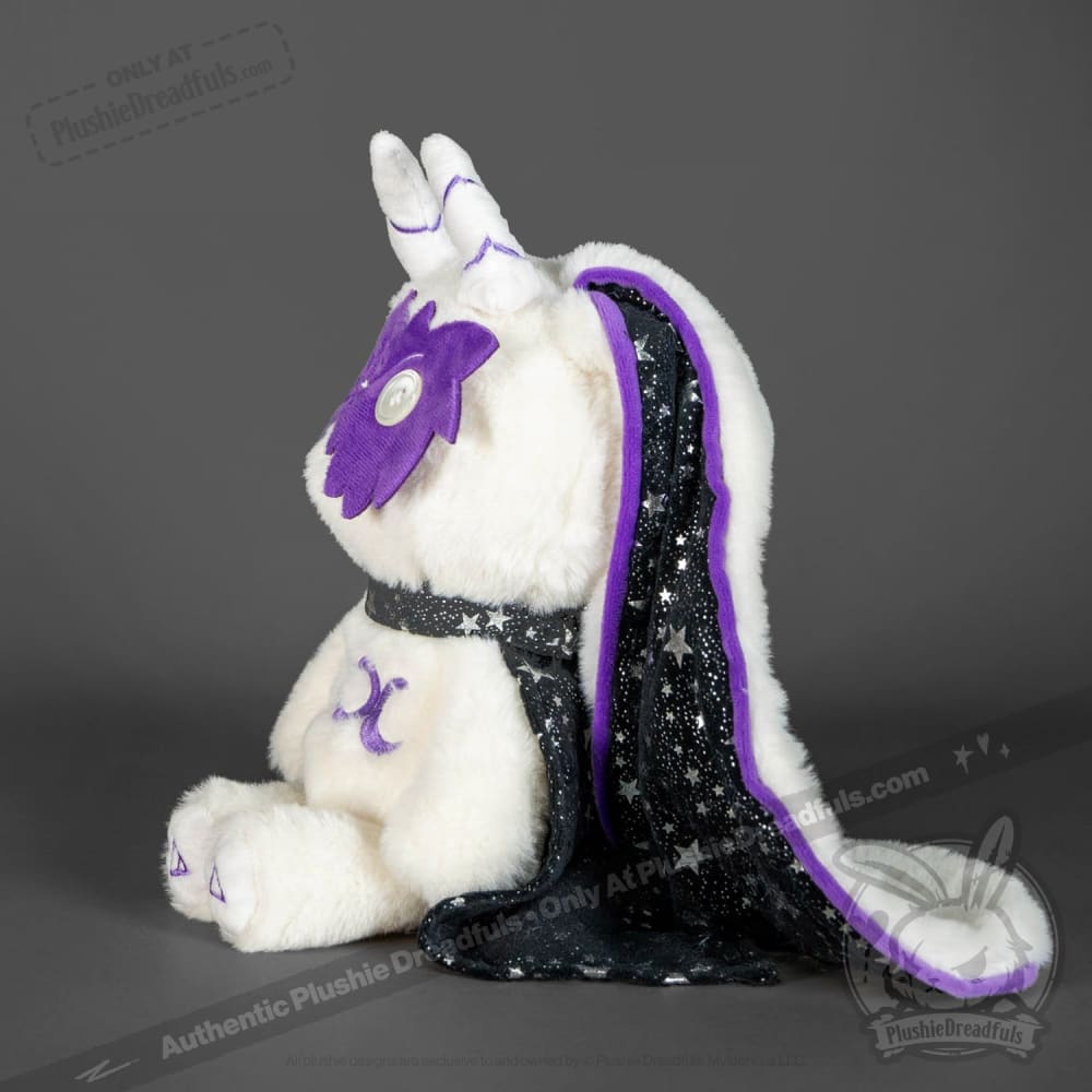 Plushie Dreadfuls White Witch Bunny Stuffed Animal Toy - Soft Cute Plush Bunny for Halloween Decor, Gift Giving & Cuddling