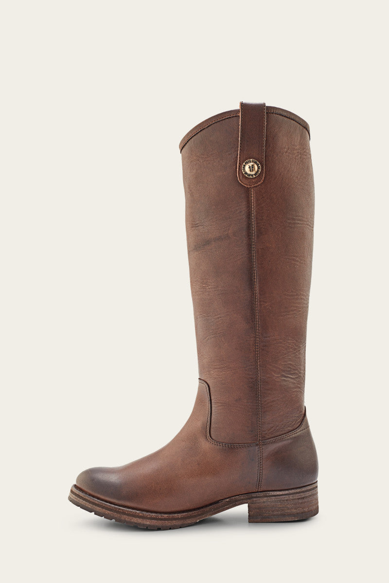Vintage Melissa Double Sole Button Lug Tall Boots - Eco-Friendly Pre-Loved Fashion for Women | Perfect for Fall Outfits, Casual Wear & Retro Style