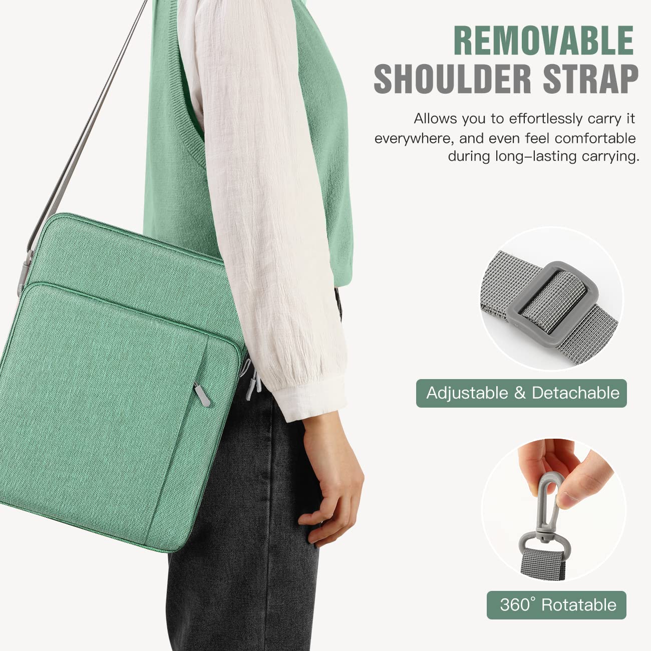 TiMOVO 13-14 Inch Laptop Sleeve Bag with Pockets - Compatible with iPad Air 13