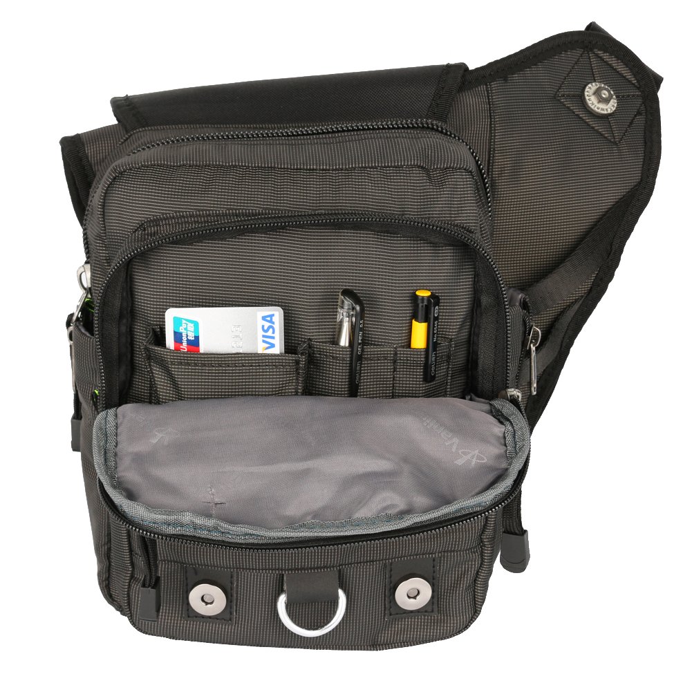 Men's Black Crossbody Messenger Shoulder Bag - Durable Satchel for Work, Travel & Everyday Use