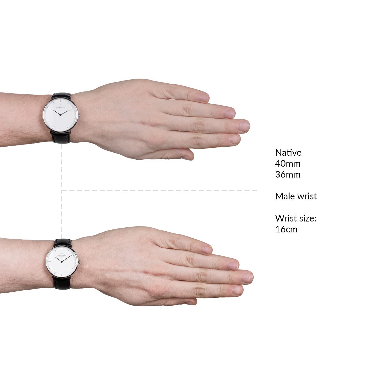 Nordgreen Native Scandinavian Silver Watch - Premium Stainless Steel Timepiece with Interchangeable Leather & Mesh Straps | Perfect for Business, Casual & Formal Occasions