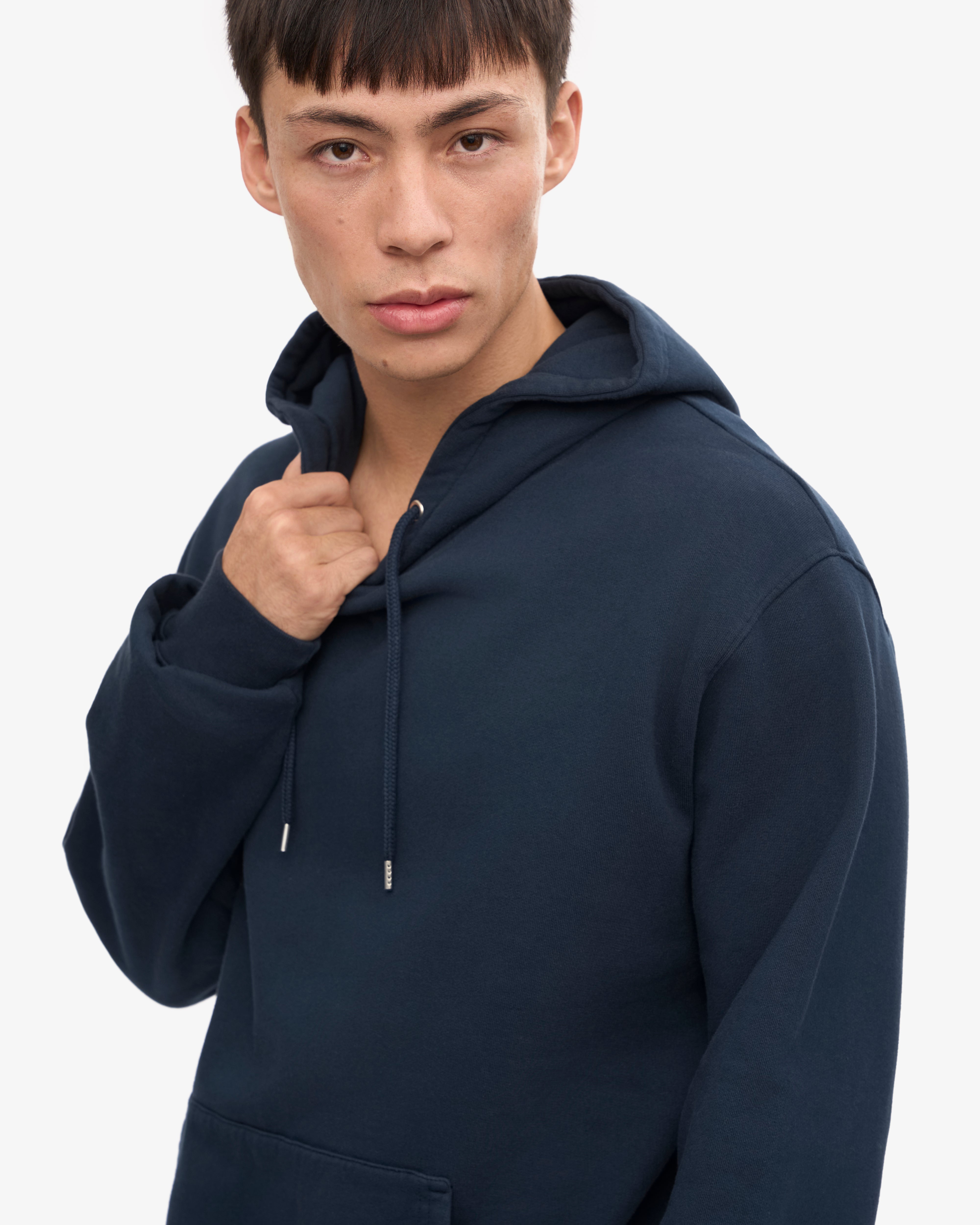 Classic Organic Cotton Hoodie for Men & Women - Navy Blue | Comfortable & Eco-Friendly Pullover for Casual Wear, Gym, and Outdoor Activities