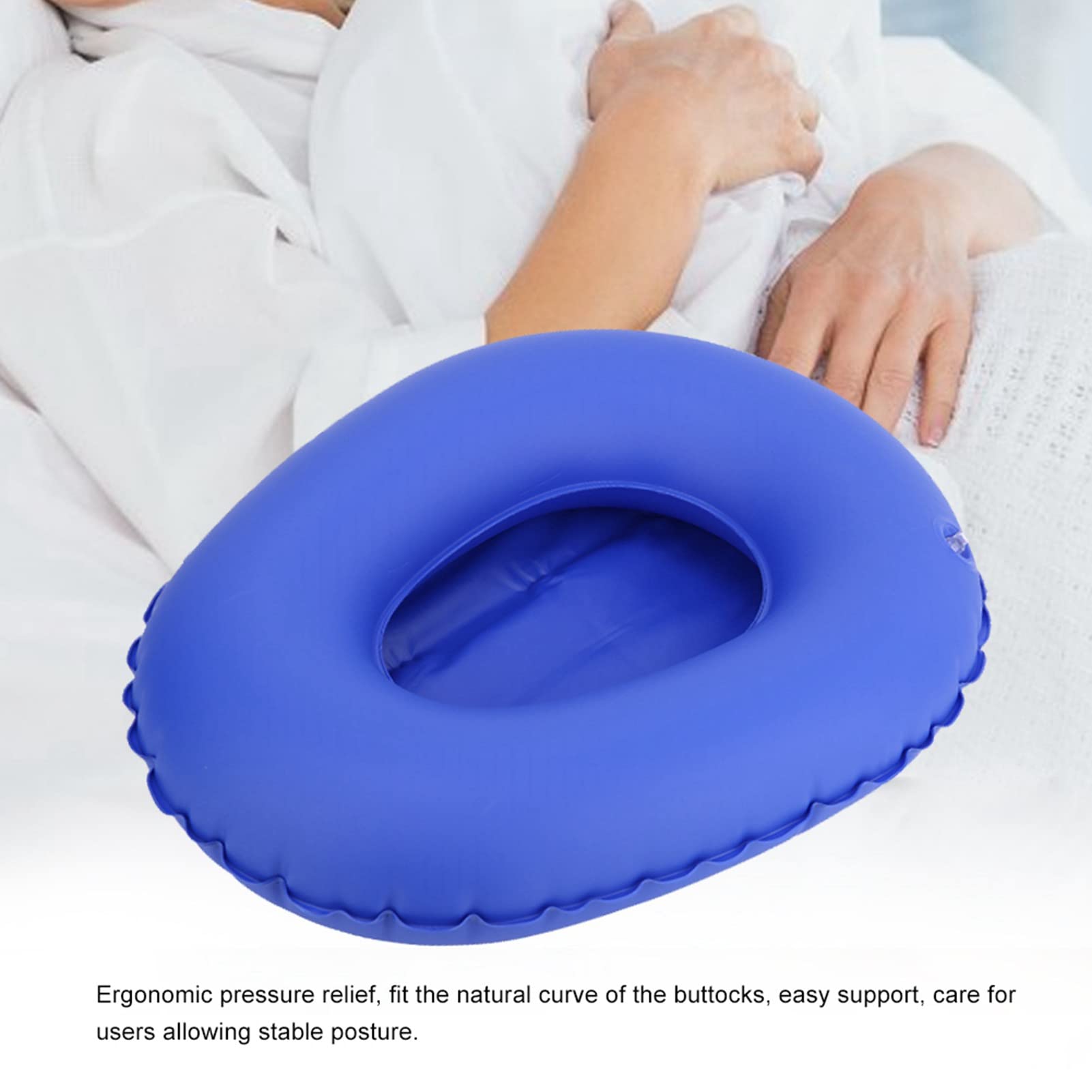 Inflatable Washable Portable Bed Pan with Air Pump - Anti Bedsore Toilet Urinal for Elderly & Bedridden Patients - Ideal for Home Care, Hospitals & Travel Use