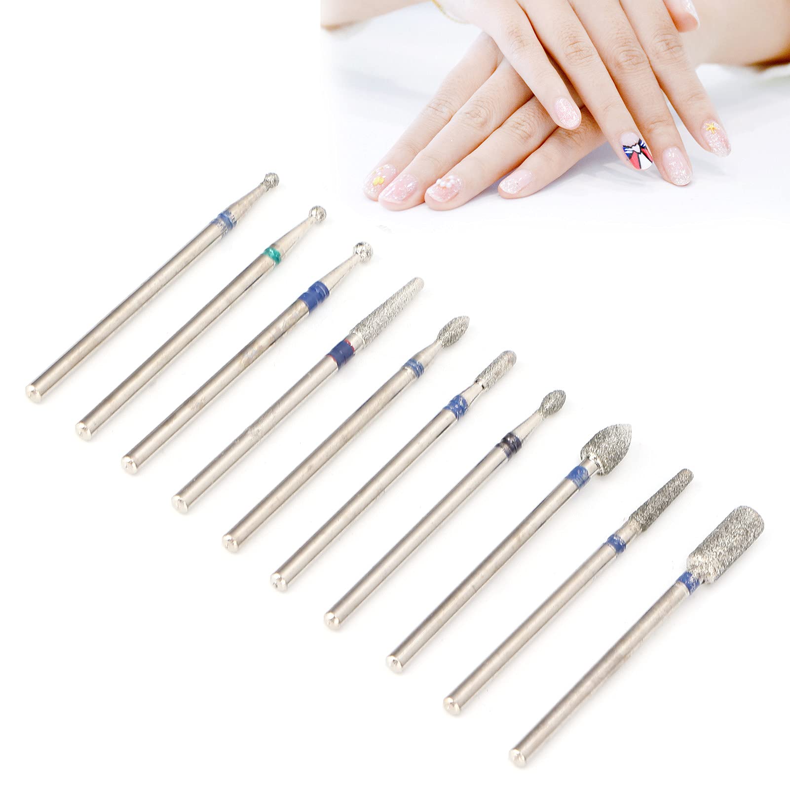 Professional Nail Drill Bits Set - Carbide & Silicone Polishing Heads for Safe & Precise Manicures | At-Home & Salon Use | Perfect for Acrylic, Gel, & Natural Nails