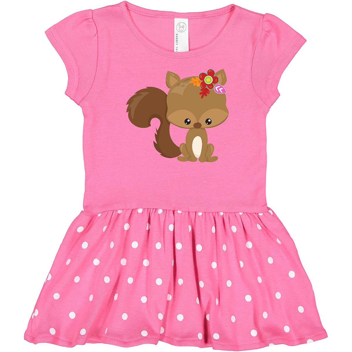 Inktastic Spring Animals Cute Squirrel Colorful Flowers Baby Dress - Adorable Infant Outfit for Spring Photos, Easter, Birthday Parties & Family Gatherings
