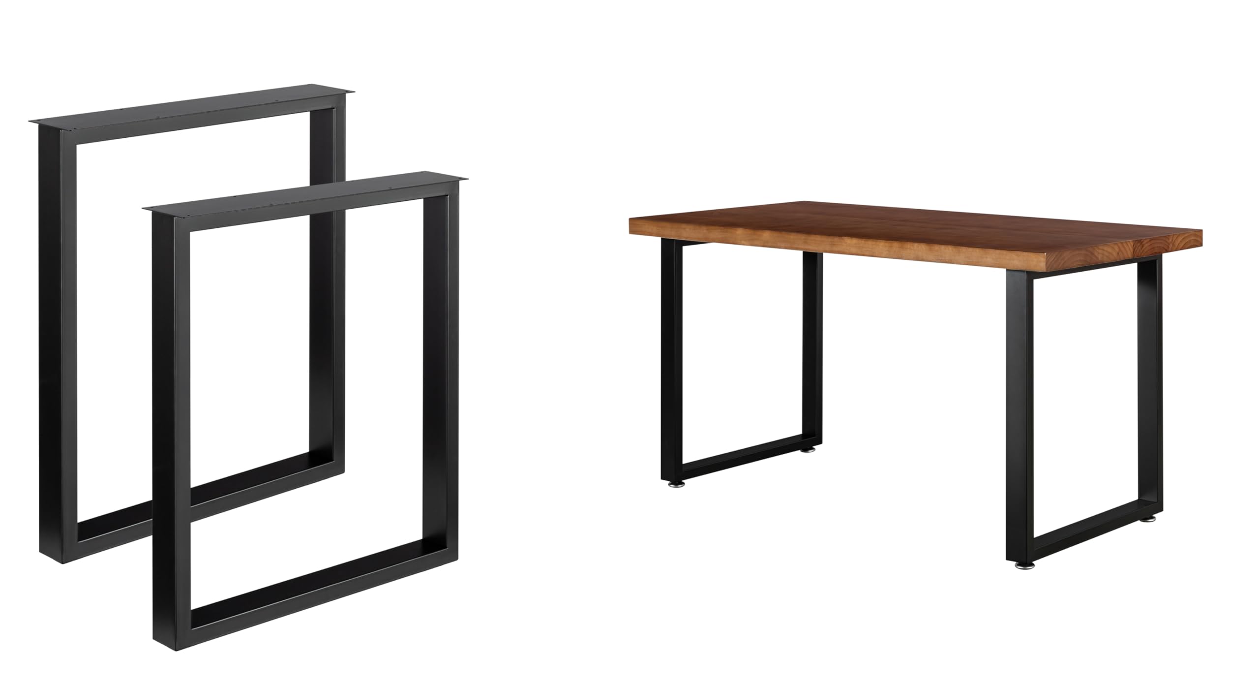 28 Inch Heavy Duty Metal Table Legs for DIY Furniture - Dining Table, Coffee Table, Computer Desk (28”H x 17.7”W Rectangle) | Sturdy & Durable for Home Office, Restaurant, and Workshop Use