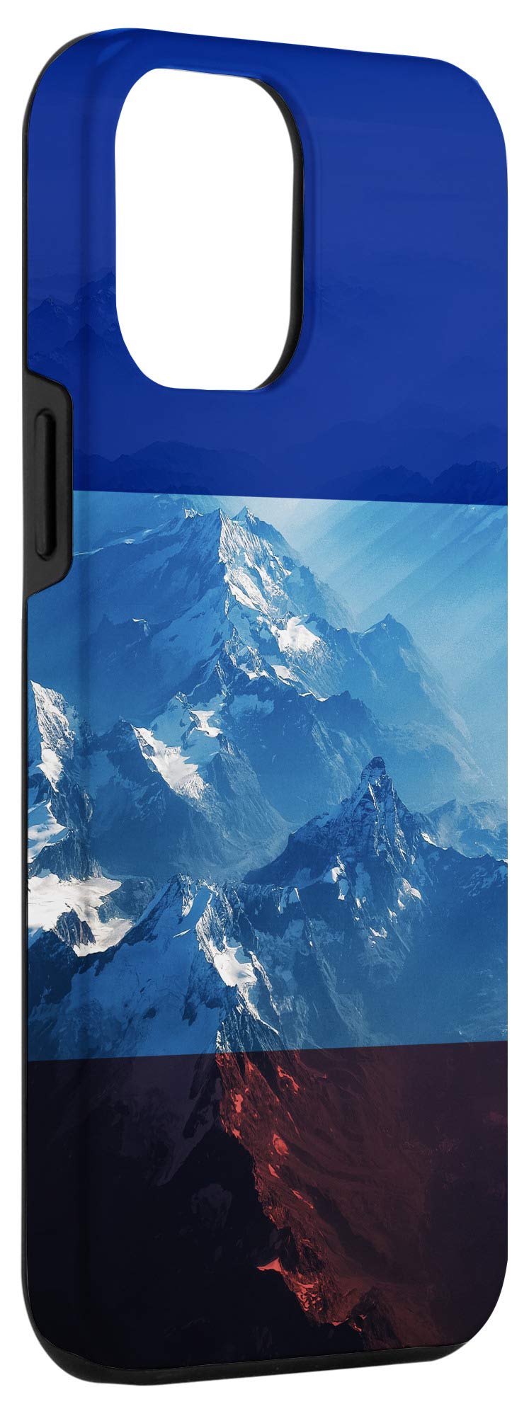 iPhone 12 Pro Max Case with Snowy Mountains & France Flag Design - Durable Protective Cover for French Pride | Perfect for Travel, National Day Celebrations & Patriotic Gifts