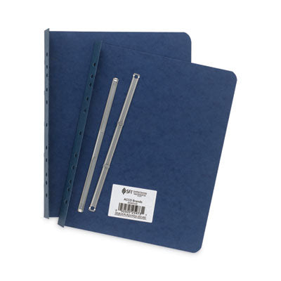 ACCO Pressboard Report Cover with Tyvek Reinforced Hinge - 3-Capacity Two-Piece Prong Fastener, 8.5 x 11 Inches, Dark Blue - Perfect for Office Documents, School Reports & Professional Presentations