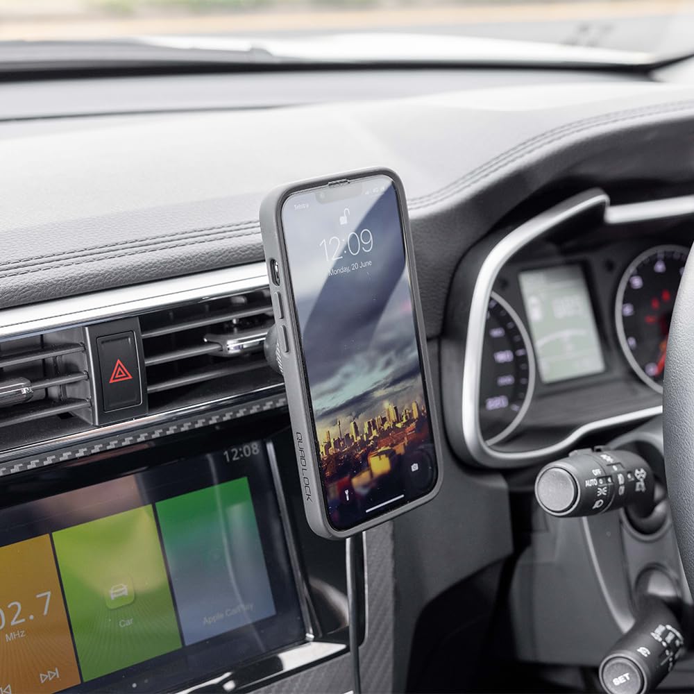 Quad Lock Vent Car Phone Holder Kit with MAG Wireless Charging Head V2 - Compatible with iPhone 16 Pro Max | Secure Mount for Driving, Cycling & Outdoor Adventures
