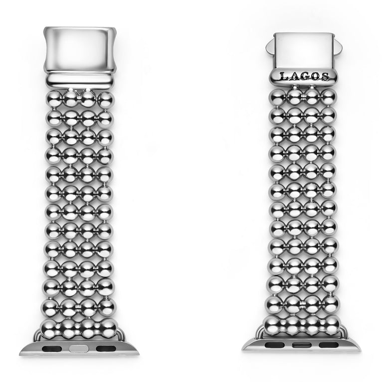 Stainless Steel Infinite Caviar Beaded Watch Bracelet - 42mm & 49mm Adjustable Sizes | Elegant Jewelry for Women, Perfect for Parties, Weddings & Daily Wear