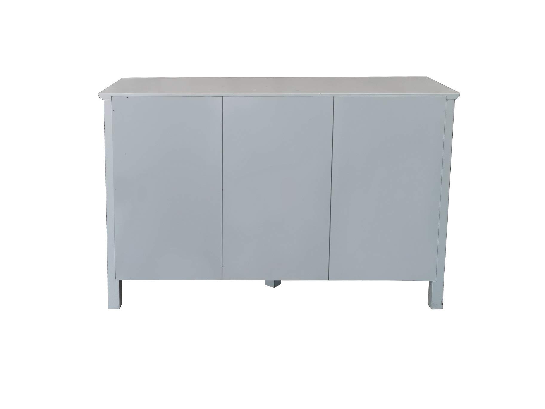 KB Designs - 3-Drawer White Wood Buffet Accent Cabinet Console Table for Dining Room, Entryway & Living Room Decor
