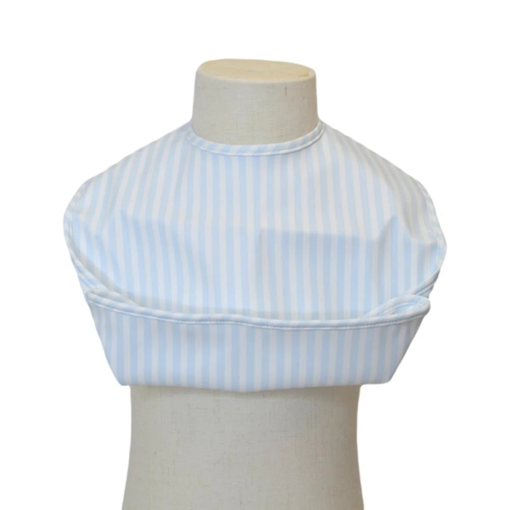 TRVL Design Best Bib Pimlico Stripe Blue - Premium Baby Bib for Messy Eaters, Travel & Everyday Use