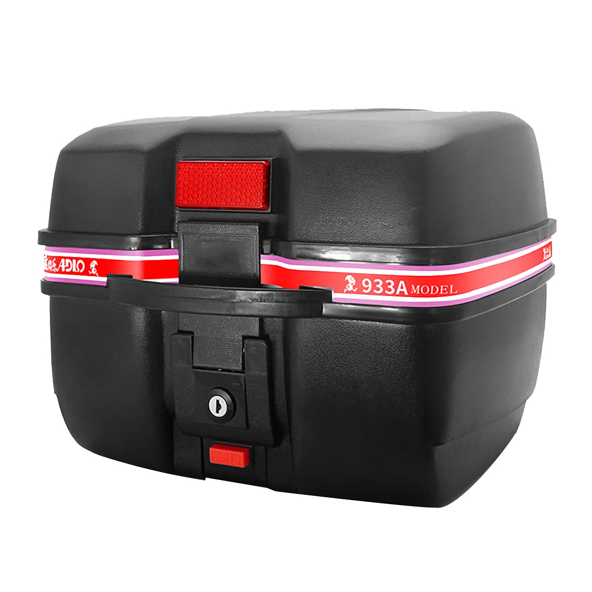 GELEI 25L Waterproof Motorcycle Top Case - Universal Hard Tail Bike Trunk with Keys, Helmet Storage Carrier & Rack Mount for Scooters & Motorcycles | Durable Luggage Box for Commuting, Touring & Daily Rides