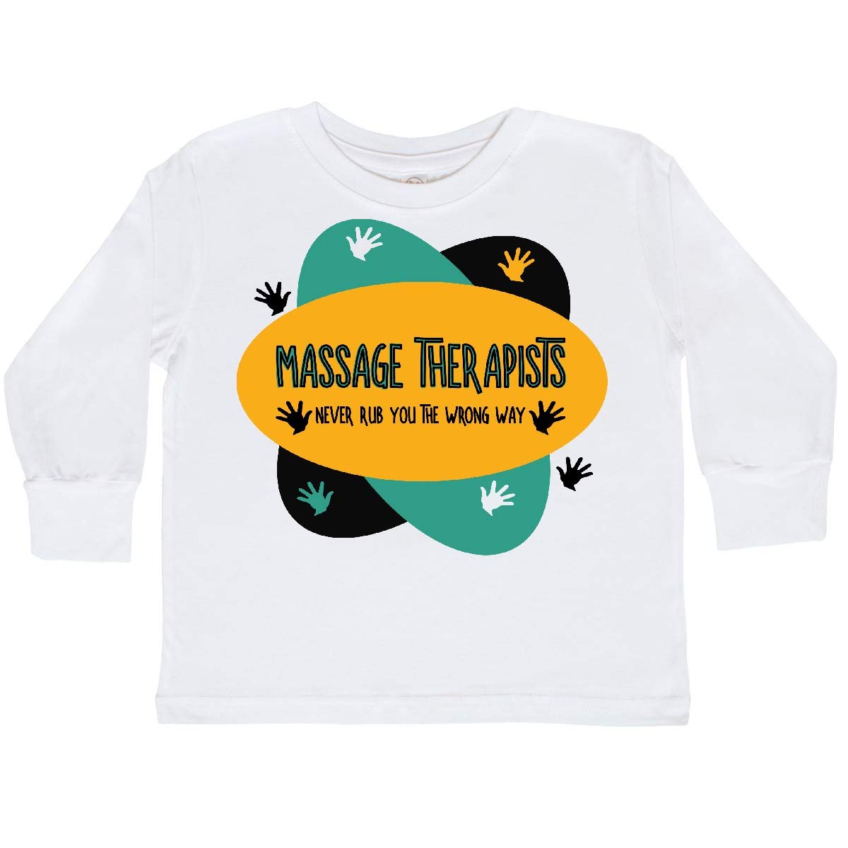 Colorful Massage Therapists Hands Rub Toddler Long Sleeve T-Shirt - Comfortable Kids Apparel for Playtime, Daycare & Family Outings