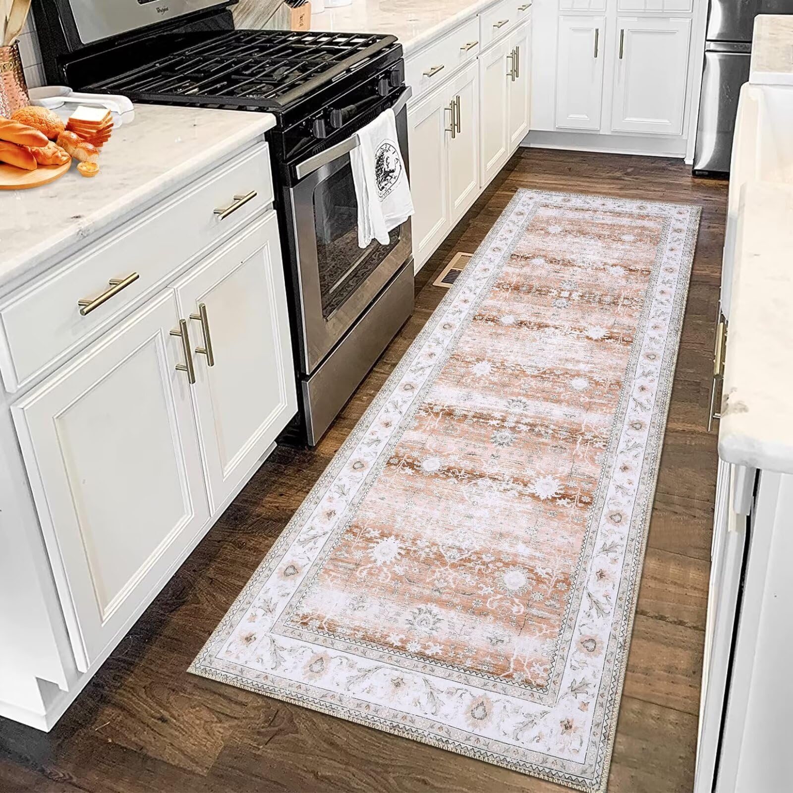GARVEE 2x6 Runner Rugs - Soft Washable Boho Indoor Carpet for Living Room, Bedroom, Dining Room, Kitchen, Office & Nursery | Foldable Easy Care Floor Mat - Perfect for High Traffic Areas & Cozy Home Decor
