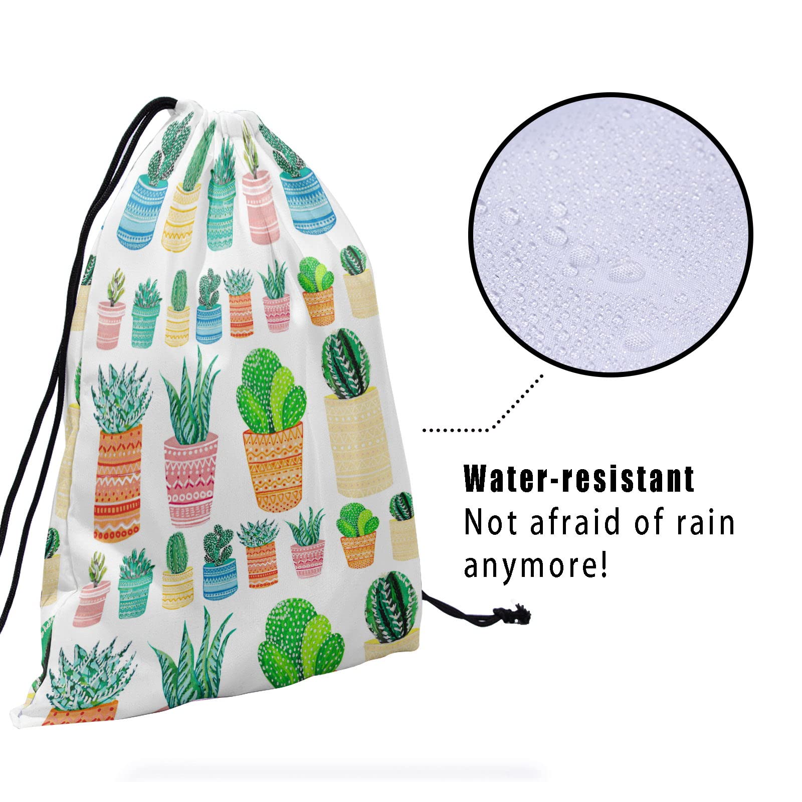 Nerxy Leaf Grip Bags for Gymnastics - Tropical Leaves Grip Bag with Drawstring, Botanical Storage Pouch for Gymnastics Equipment, Yoga Mats & Sports Gear - Perfect for Gym, Dance Practice & Travel Organization