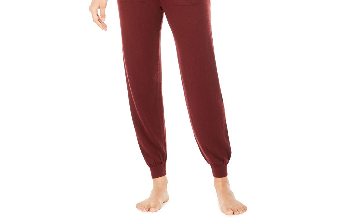 Alfani Women's One-Piece Pajama Jumpsuit - Soft Sleepwear Romper with Pockets (XS, Dried Berry) | Cozy Loungewear for Home, Travel & Relaxation