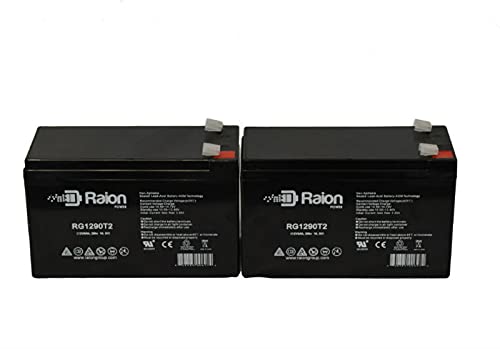 Raion Power 12V 9Ah Sealed Lead Acid (SLA) Replacement Battery for Jupiter Batteries JB12-009F2-2 Pack - Perfect for Security Systems, Emergency Lighting & Power Wheels