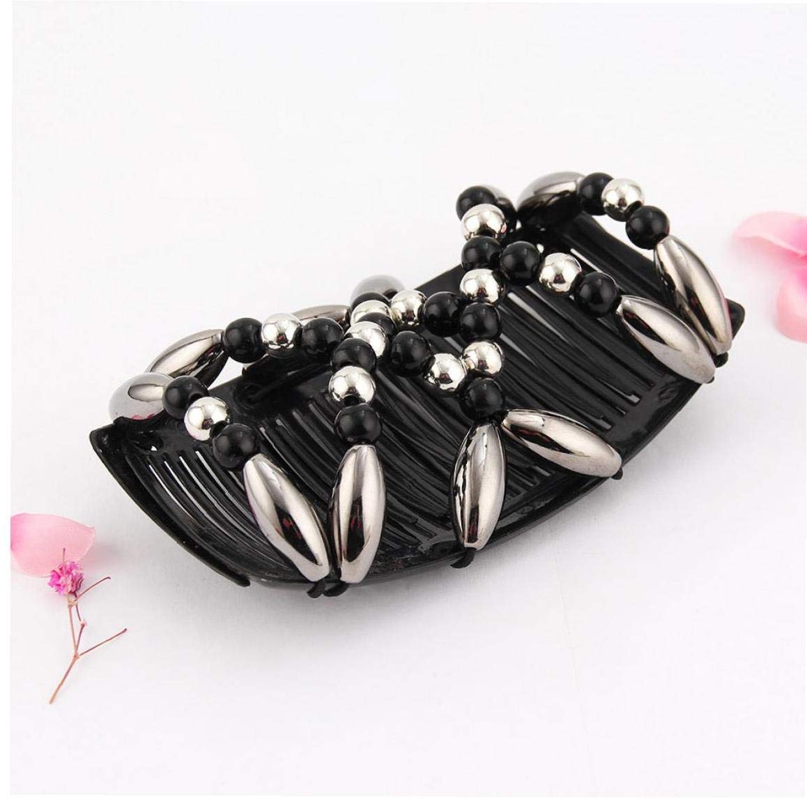 Stretchy Hair Clips for Women - Magic Elastic Hair Combs for Girls - Hair Accessories for Parties & Weddings